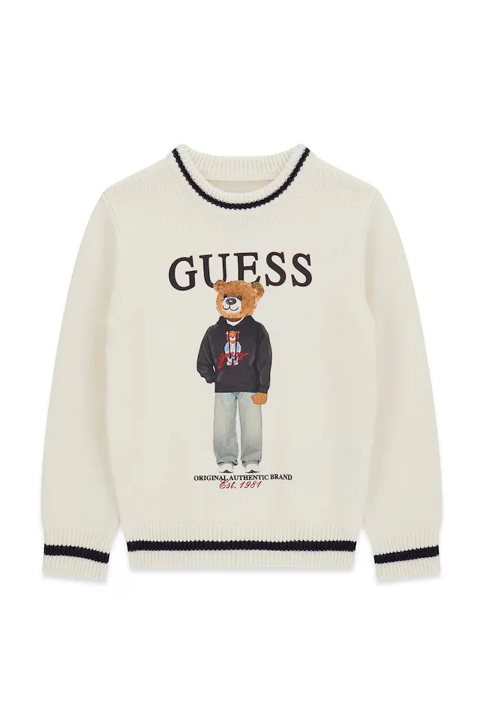 GUESS пуловер за деца бежов N6YR06 Z0903