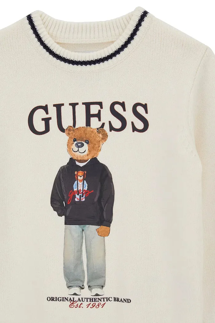 GUESS пуловер за деца бежов N6YR06 Z0903