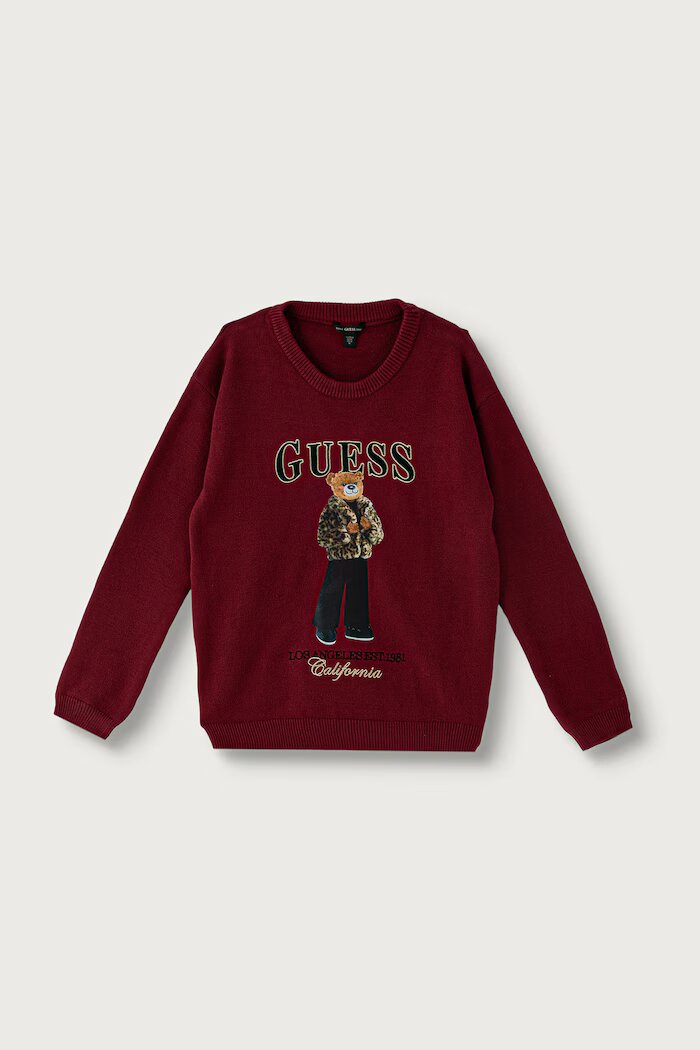GUESS пуловер за деца с вискоза бордо J6BR05 Z1339
