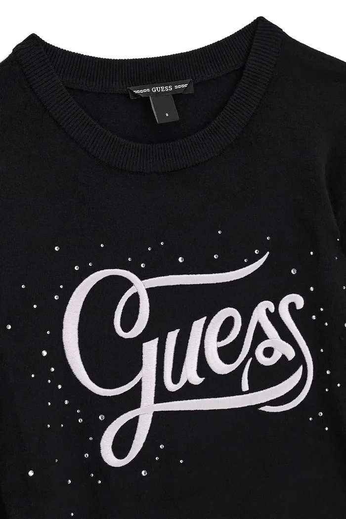 GUESS пуловер за деца с вискоза черен J6BR15 Z1349