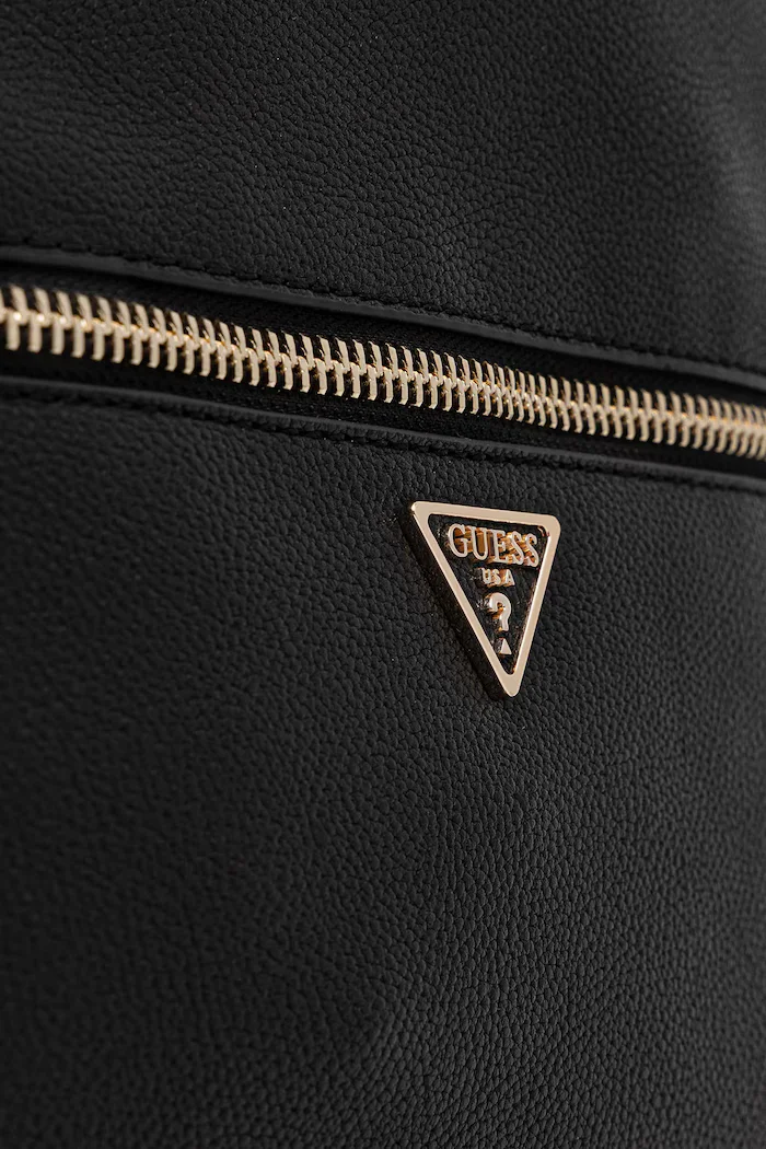 GUESS Раница MANHATTAN дамска в черно малък размер с изчистен дизайн HWBG71 18330
