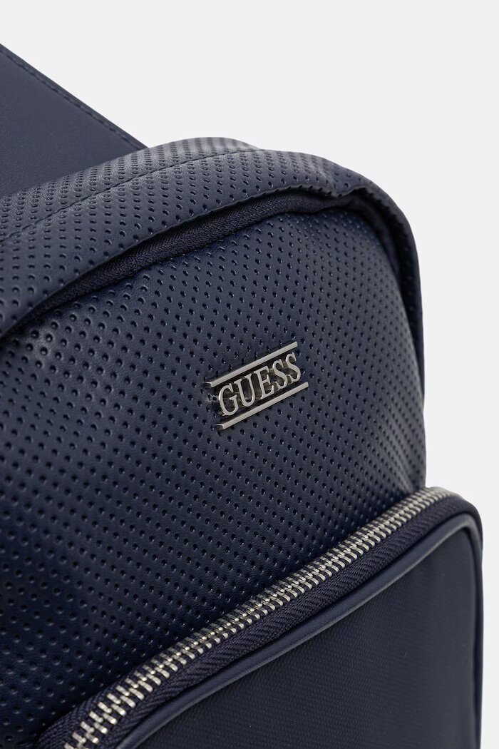 GUESS раница мъжка от имитация на кожа BOSTON тъмносиня HMBOSP P6226