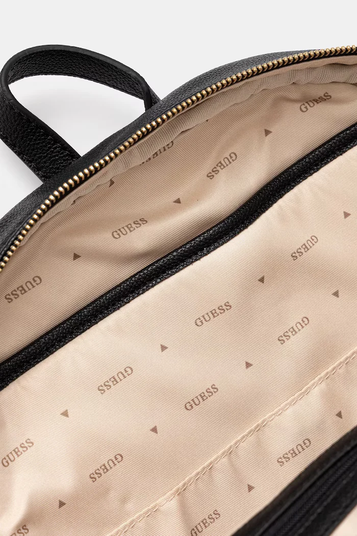 GUESS Раница POWER PLAY дамска в черно голям размер с изчистен дизайн HWBG71 24350