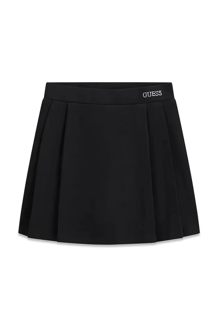 GUESS разкроена пола с вискоза черна J6YD01 K3936