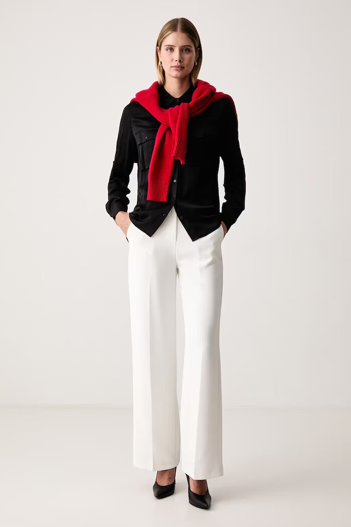 GUESS риза дамска от вискоза ANNAMARIA черна W6BH55 W4295