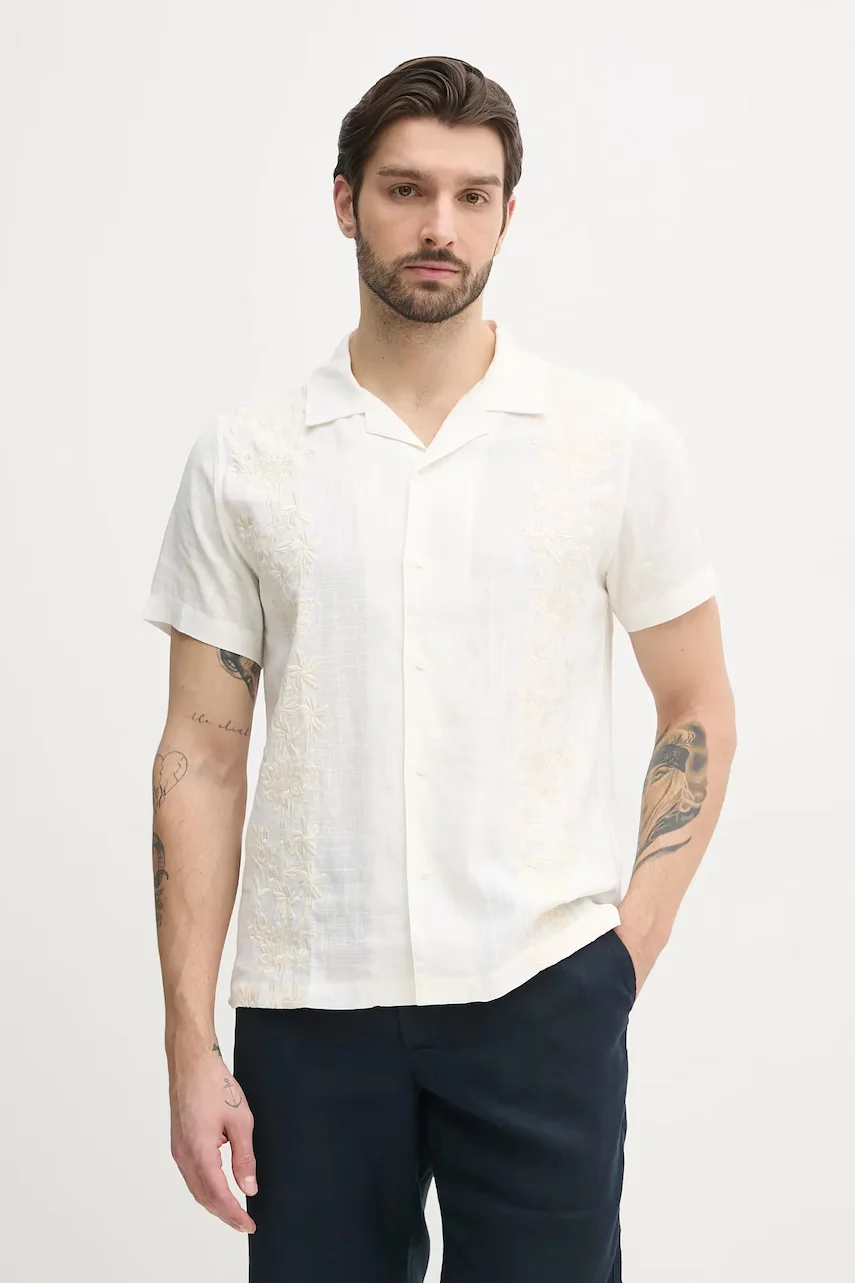 GUESS Риза с лен MOSLEY