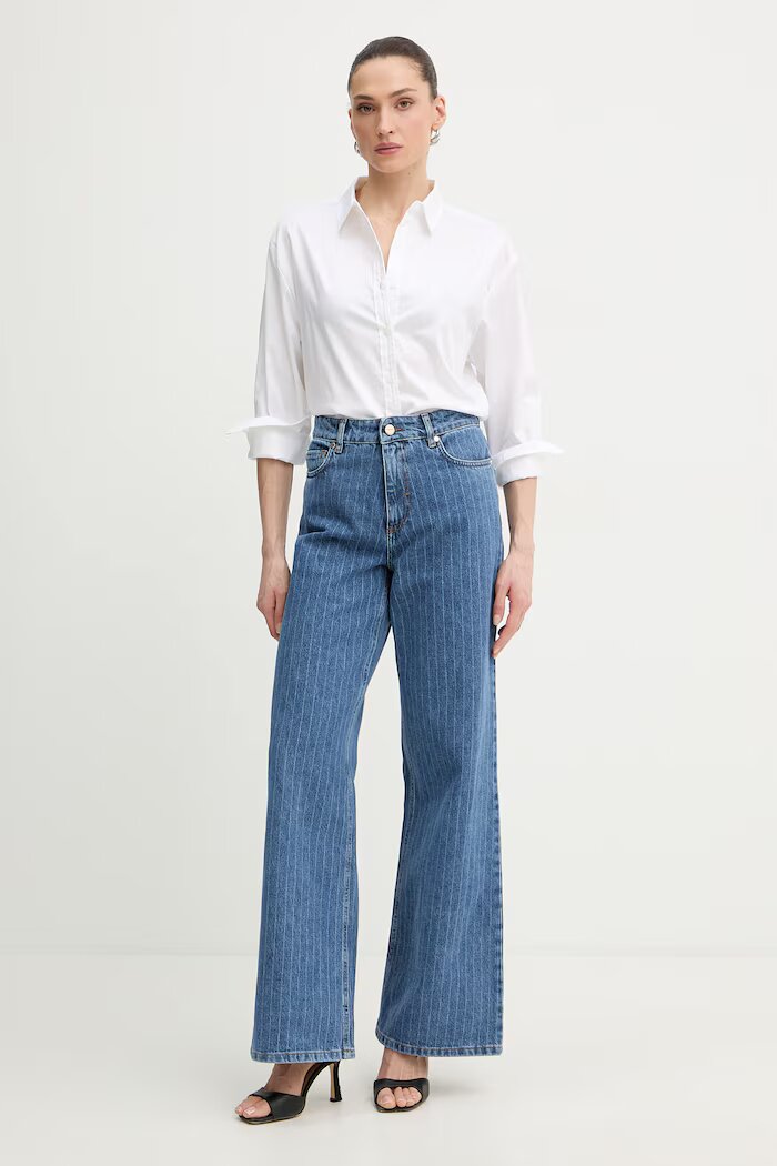 GUESS Риза женска памучна бяла гладка W6GH54 W1979