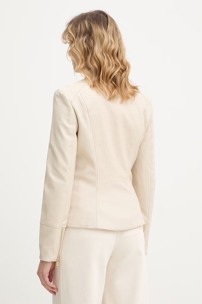 GUESS Рокерско яке CLAUDINE в бежово преходен модел W6RL52 WL850