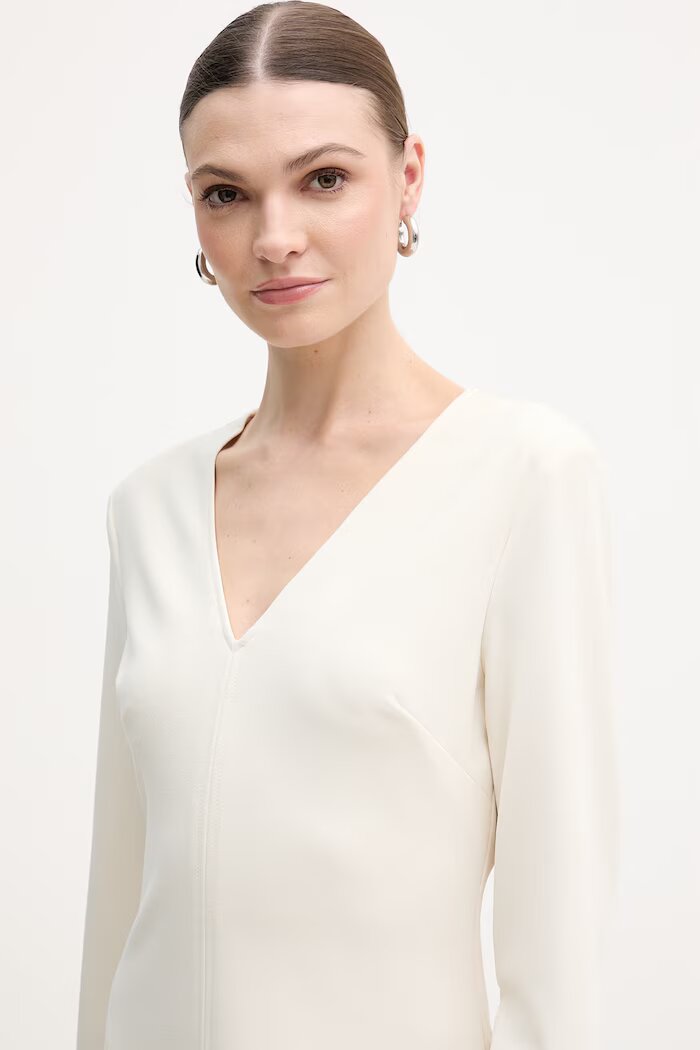 GUESS Рокля EVELINA в бежово къса със стандартна кройка W6RK30 KCBO2
