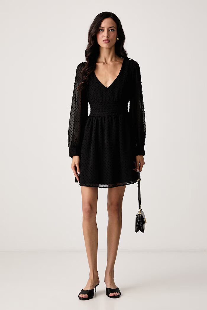 GUESS рокля GINEVRA черна с изчистена шарка W6YK23 W2935