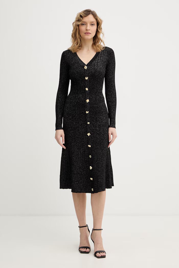 GUESS Рокля JELENE в черно къса разкроена W6RK02 Z3700