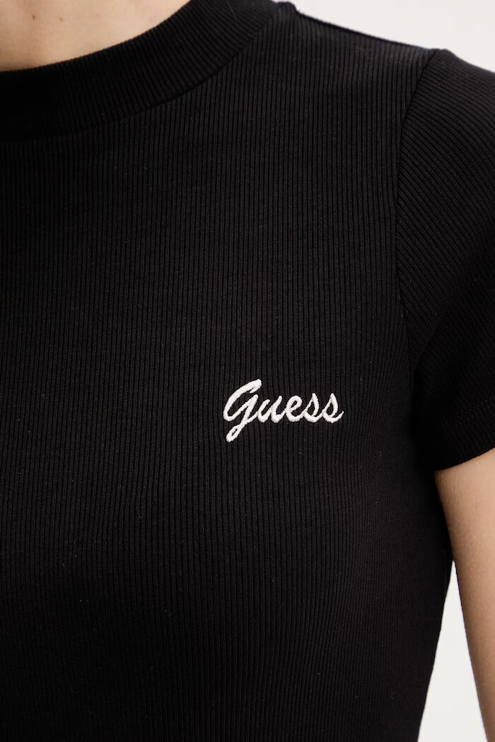 GUESS Рокля LAVINIA в черно къса със стандартна кройка V6RK06 K8RT2
