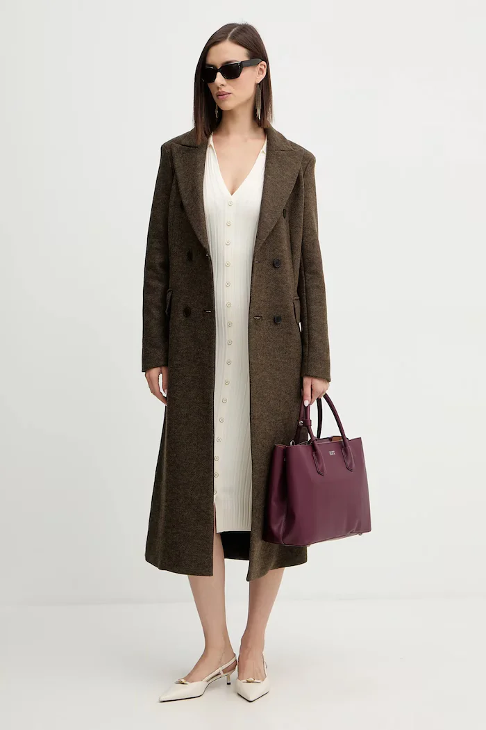 GUESS Рокля MIRANDA в бежово къса със стандартна кройка W5BK60 Z2YJ2