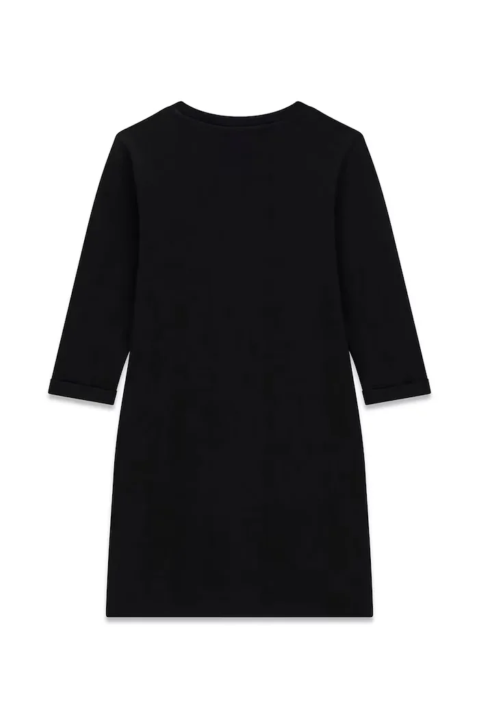 GUESS рокля от памук черна с щампа J3YK13 KA6W4