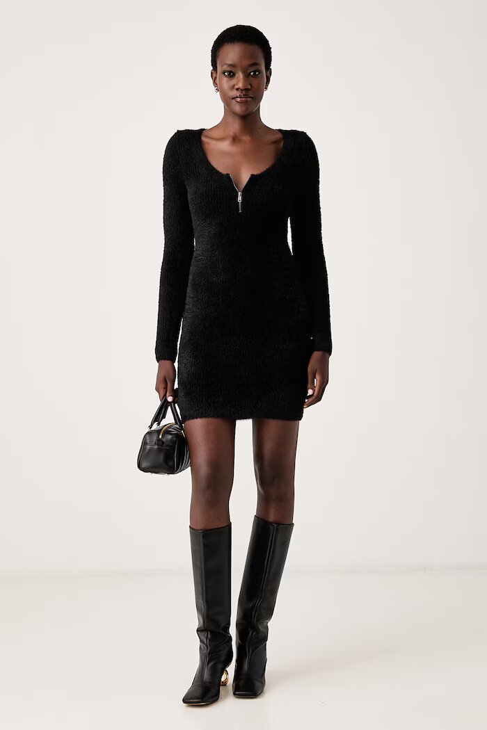 GUESS рокля по тялото JAYCEE черна W6BK89 Z1921