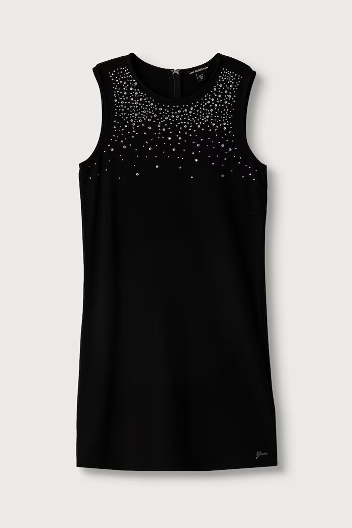 GUESS рокля с вискоза черна J6BK09 K5924