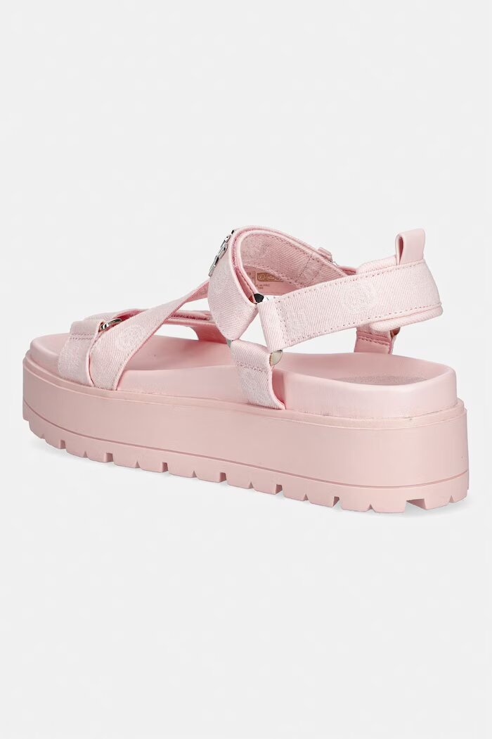 GUESS сандали с платформа дамски FETTA розови FLJFTT DEN03