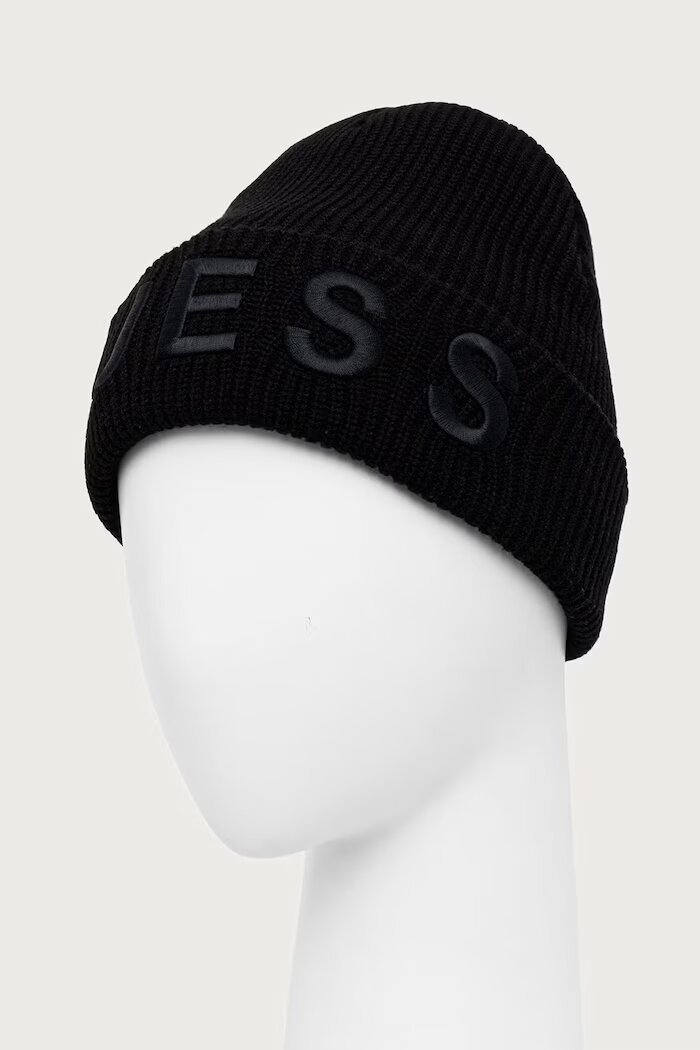 GUESS шапка beanie мъжка черна AM9692 POL01