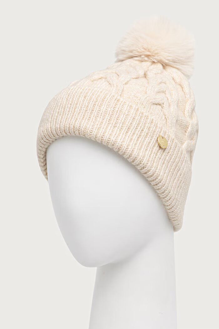 GUESS шапка дамска бежова AW5676 POL01
