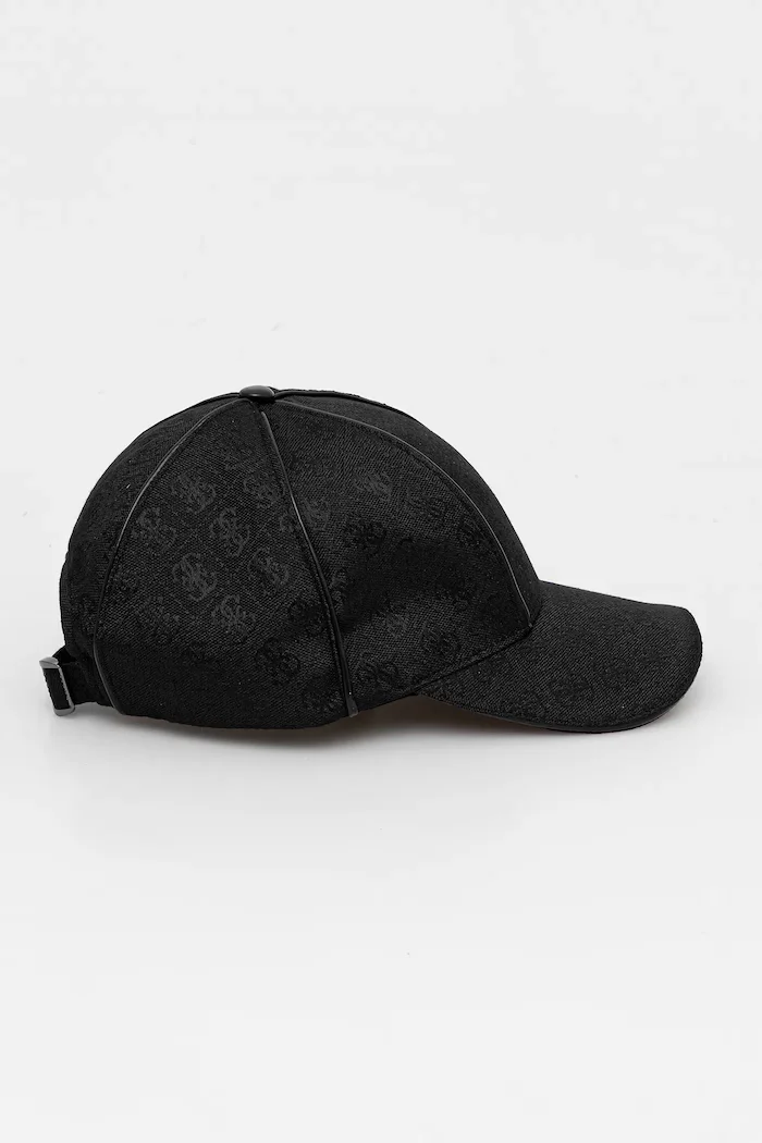 GUESS Шапка с козирка дамска в черно с десен AW5282 POL01