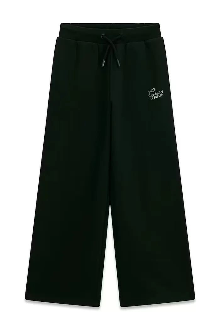 GUESS широк панталон за деца от памук черен J6YB15 K3935