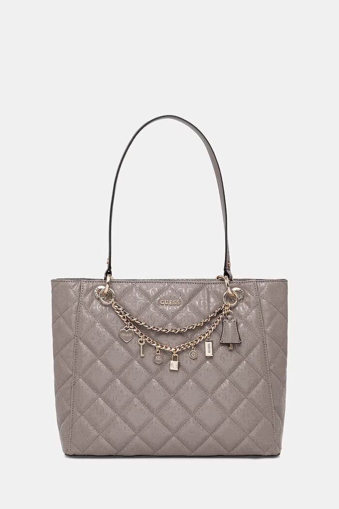 GUESS шопинг чанта дамска LIBBY бежова HWGG99 12250