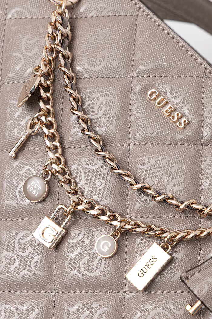 GUESS шопинг чанта дамска LIBBY бежова HWGG99 12250