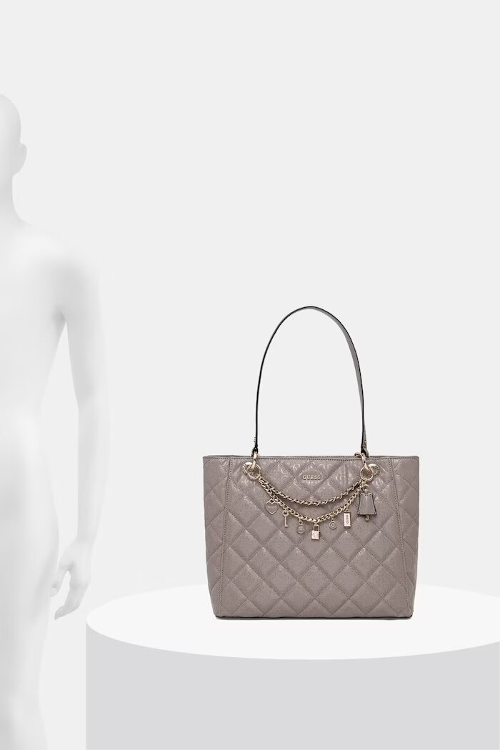 GUESS шопинг чанта дамска LIBBY бежова HWGG99 12250