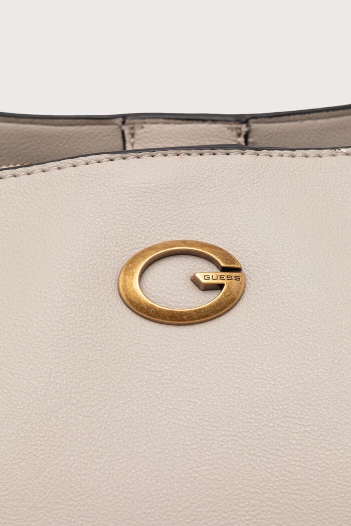 GUESS шопинг чанта дамска от имитация на кожа ALLEGRA бежова HWBG22 37230