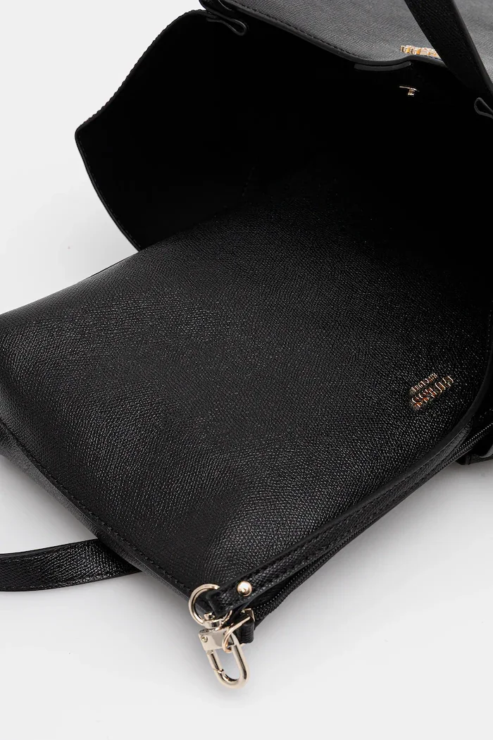 GUESS шопинг чанта дамска от имитация на кожа AMORETTE черна HWBG78 98240