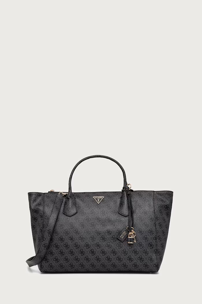 GUESS шопинг чанта дамска от имитация на кожа MARISSA сива HWSG24 82240