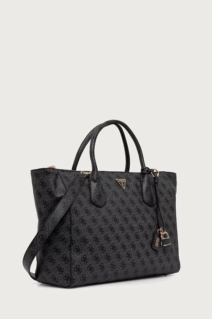 GUESS шопинг чанта дамска от имитация на кожа MARISSA сива HWSG24 82240