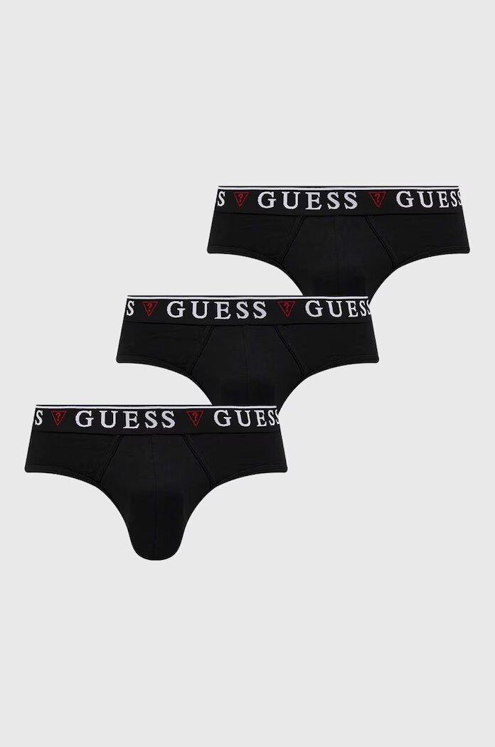GUESS Слипове (3 броя) BRIAN в черно U97G00 KCD31