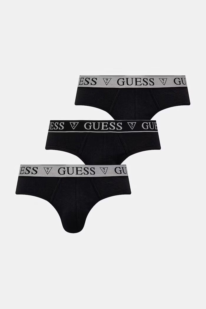 GUESS Слипове (3 броя) в черно U5BG66 KCD31