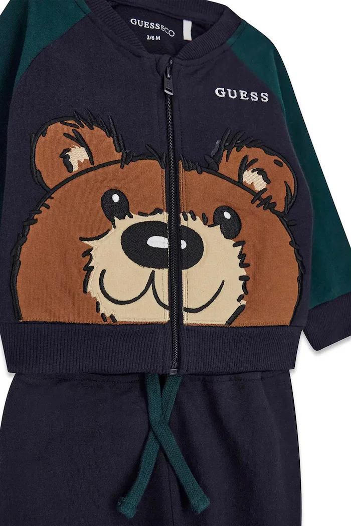 GUESS спортен анцуг за деца от памук черен I6YG09 K4032
