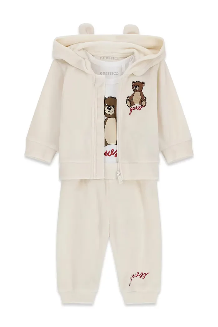 GUESS спортен комплект анцуг за бебе с памук бежов H6BG10 K6029