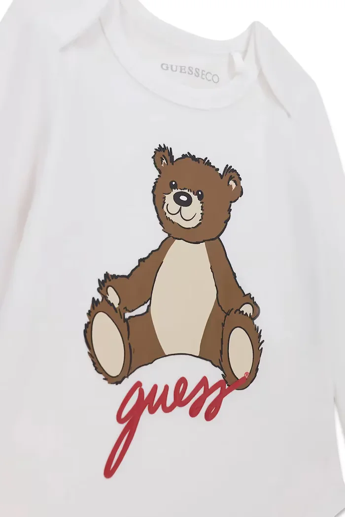 GUESS спортен комплект анцуг за бебе с памук бежов H6BG10 K6029