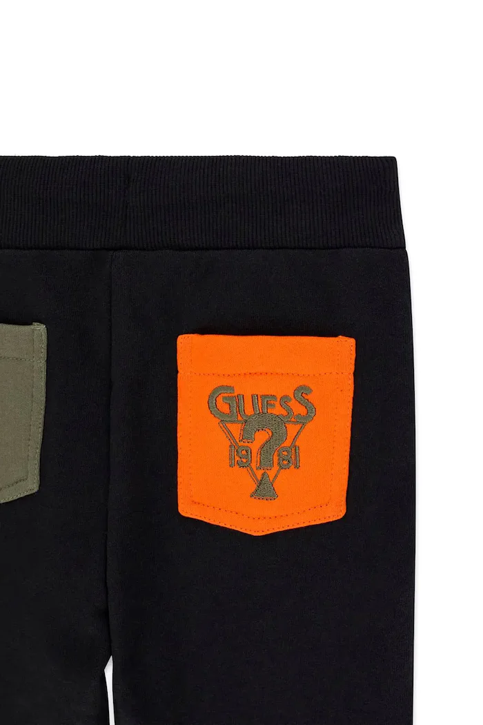 GUESS спортен комплект анцуг за деца от памук зелен N6BG06 K6485