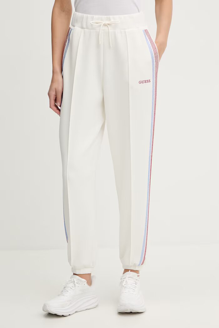 GUESS Спортен панталон BERTHE в бежово с апликация V6RB01 KCAY2