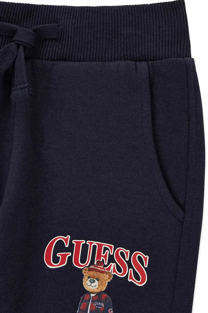 GUESS спортен панталон за деца от памук тъмносин N6BB03 K6119