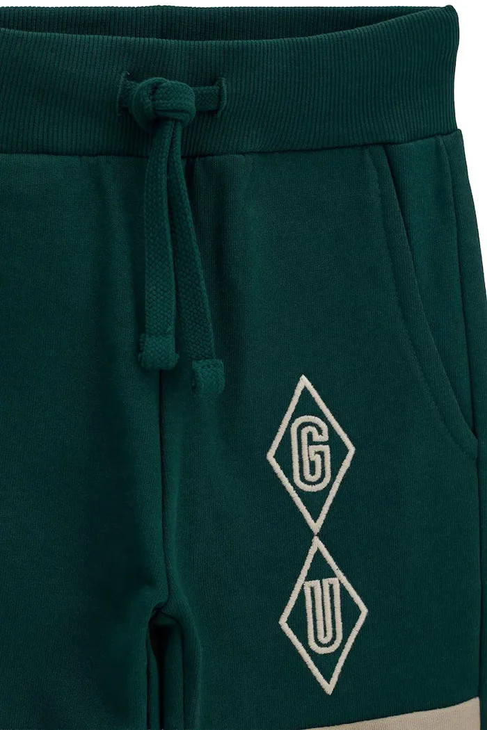 GUESS спортен панталон за деца зелен със стандартна талия N6BB04 K6120