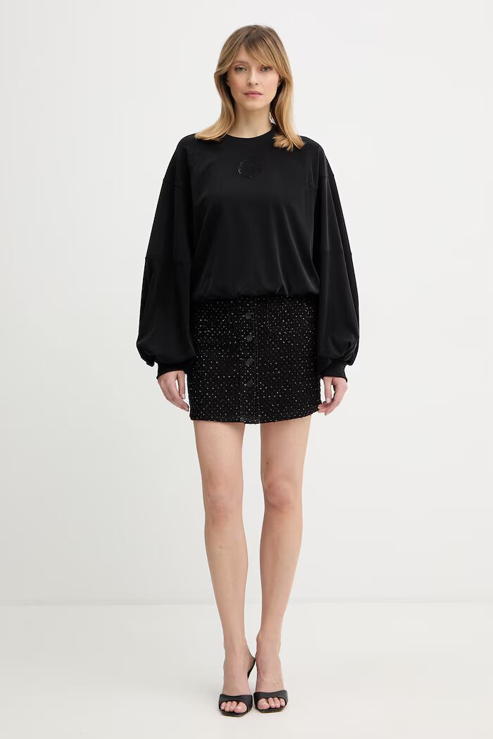 GUESS Суичър 4G в черно с апликация W6RQ13 KD332