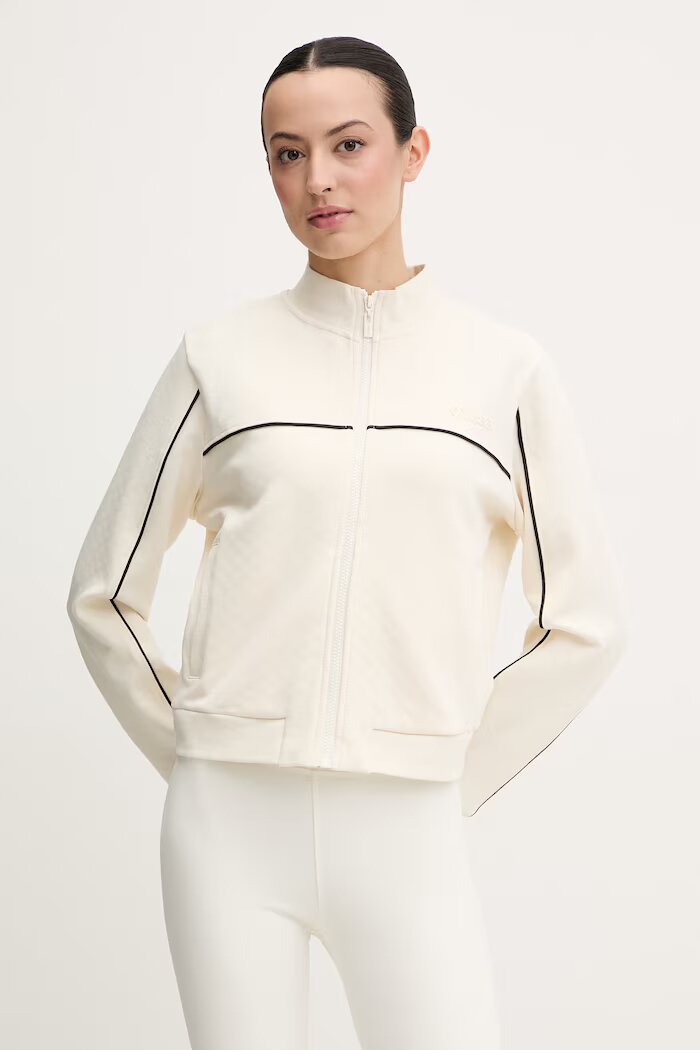GUESS Суичър CLARA в бежово с апликация V6GQ09 K3001