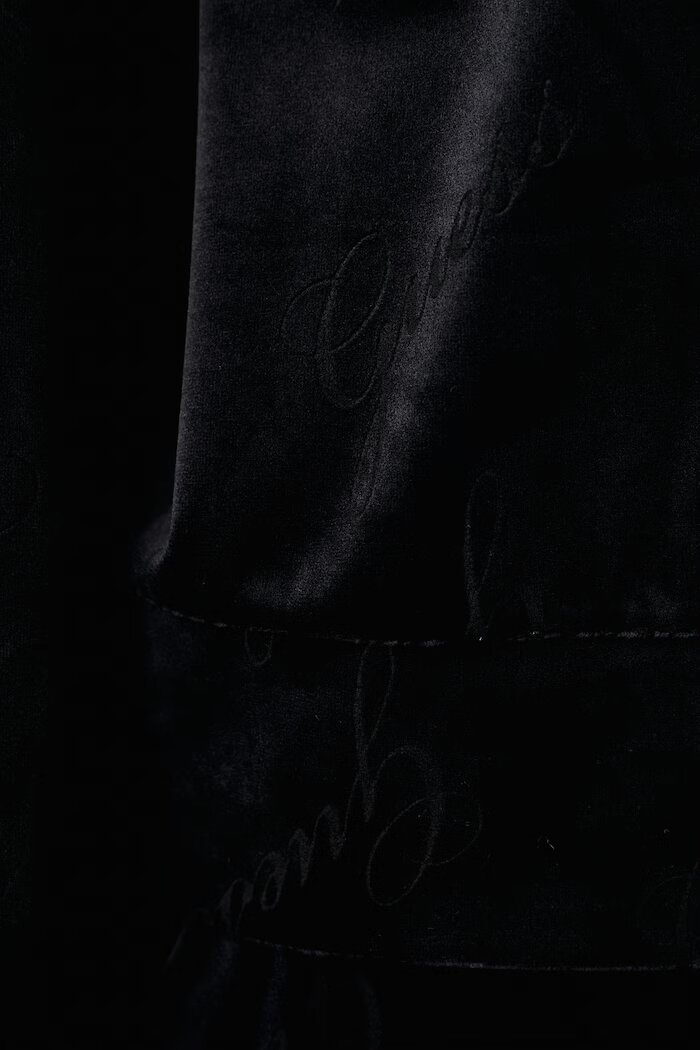 GUESS суичър дамски от кадифе LOREN черен O6BQ02 K5062