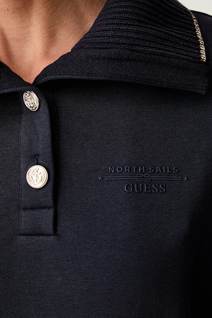 GUESS суичър дамски с памук X NORTH SAILS тъмносин W6YQ22 K5315