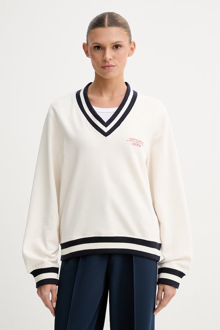GUESS суичър дамски X NORTH SAILS бежов W6GQ11 K3480