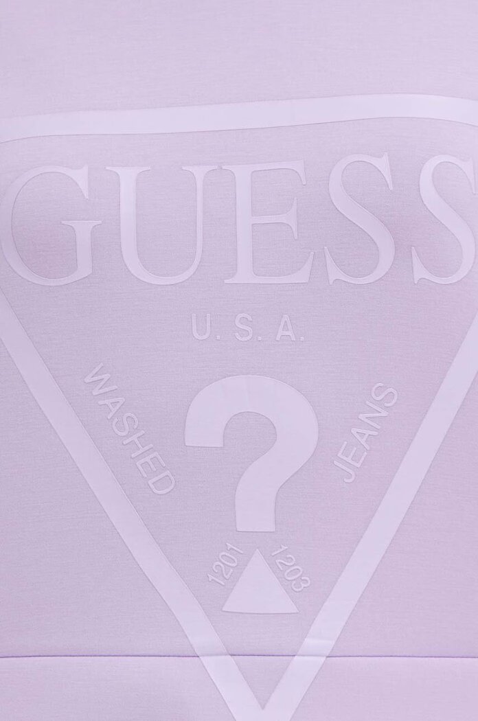 GUESS Суичър NEW ALISA в лилаво с качулка принт V2YQ08 K7UW2