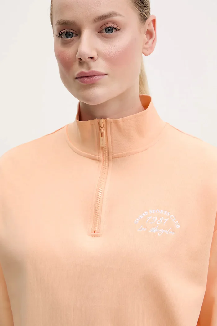 GUESS Суичър NIGELLA в оранжево с меланжов десен V5GQ06 KCS01