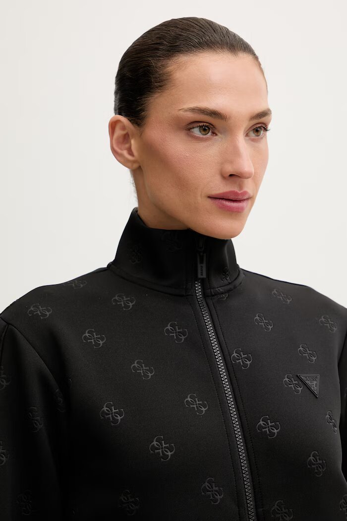 GUESS суичър с цип дамски CALISTA черен V6YQ12 K4297