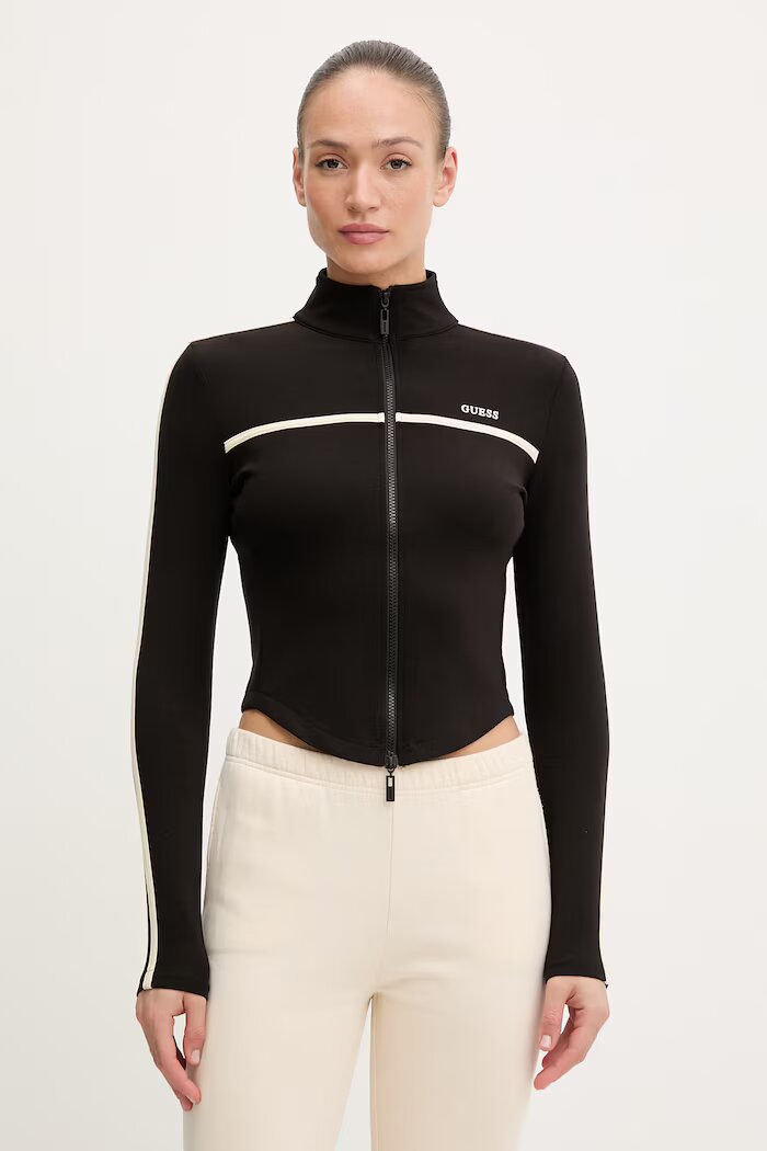 GUESS суичър с цип дамски JASMINE черен V6GQ04 K2911